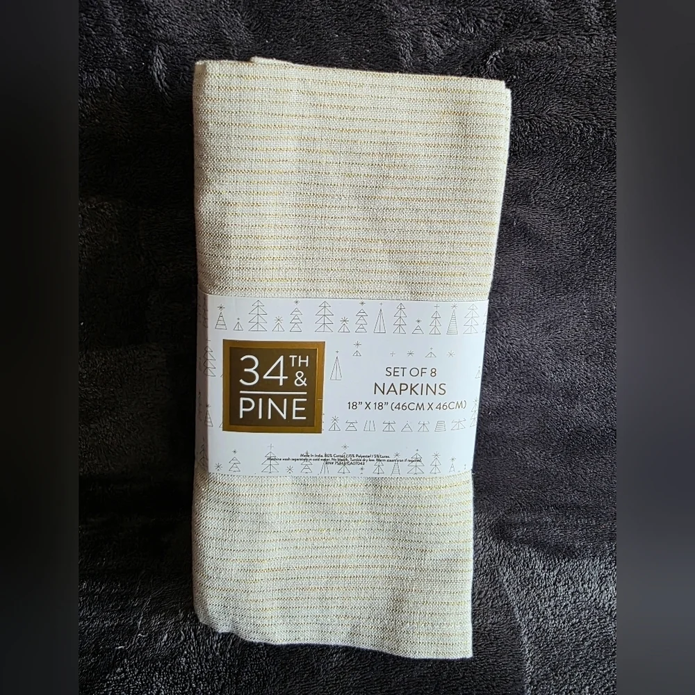 New Christmas Thanksgiving Easter set of 8 clothes napkins, 80% cotton, 18 × 18